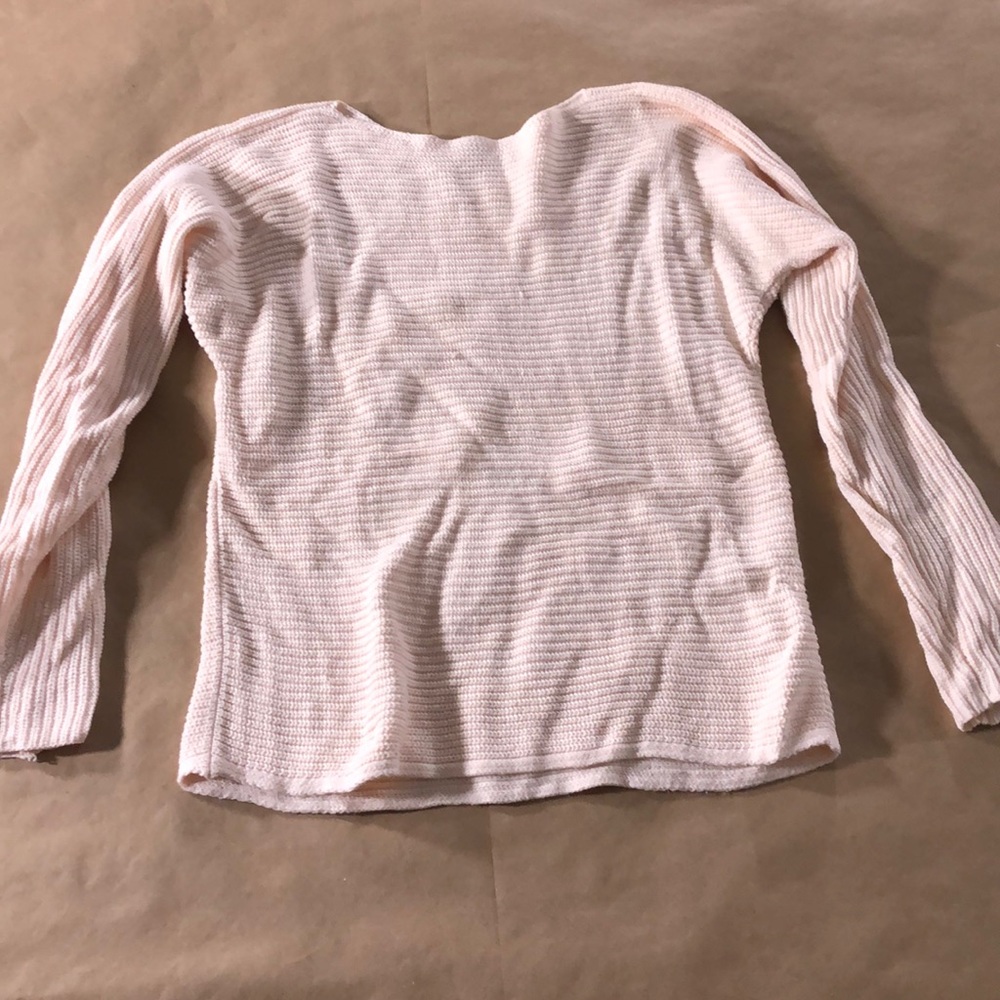 Cream Knit Ribbed Sweater